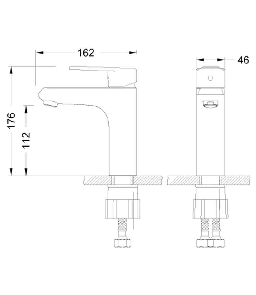 LM0306C Point Смеситель для умывальника монолитный, хром LEMARK