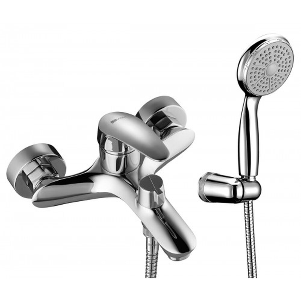 LM0414C Linara Смеситель для ванны, с коротким изливом, дивертор с кер. пласт., хром LEMARK