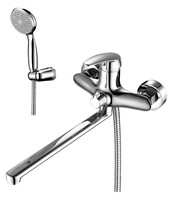 LM0451C Linara Смеситель универс. с плоским изливом 300мм, дивертор с кер. пластиними, хром LEMARK