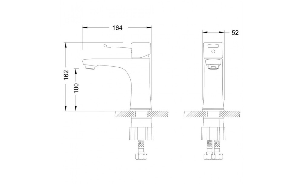 LM0506C Evitta Смеситель для умывальника монолитный, хром LEMARK