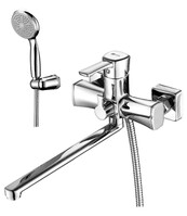 LM0551C Evitta Смеситель универс. с плоск. изливом 300мм, дивертор с кер. пластинами, хром LEMARK