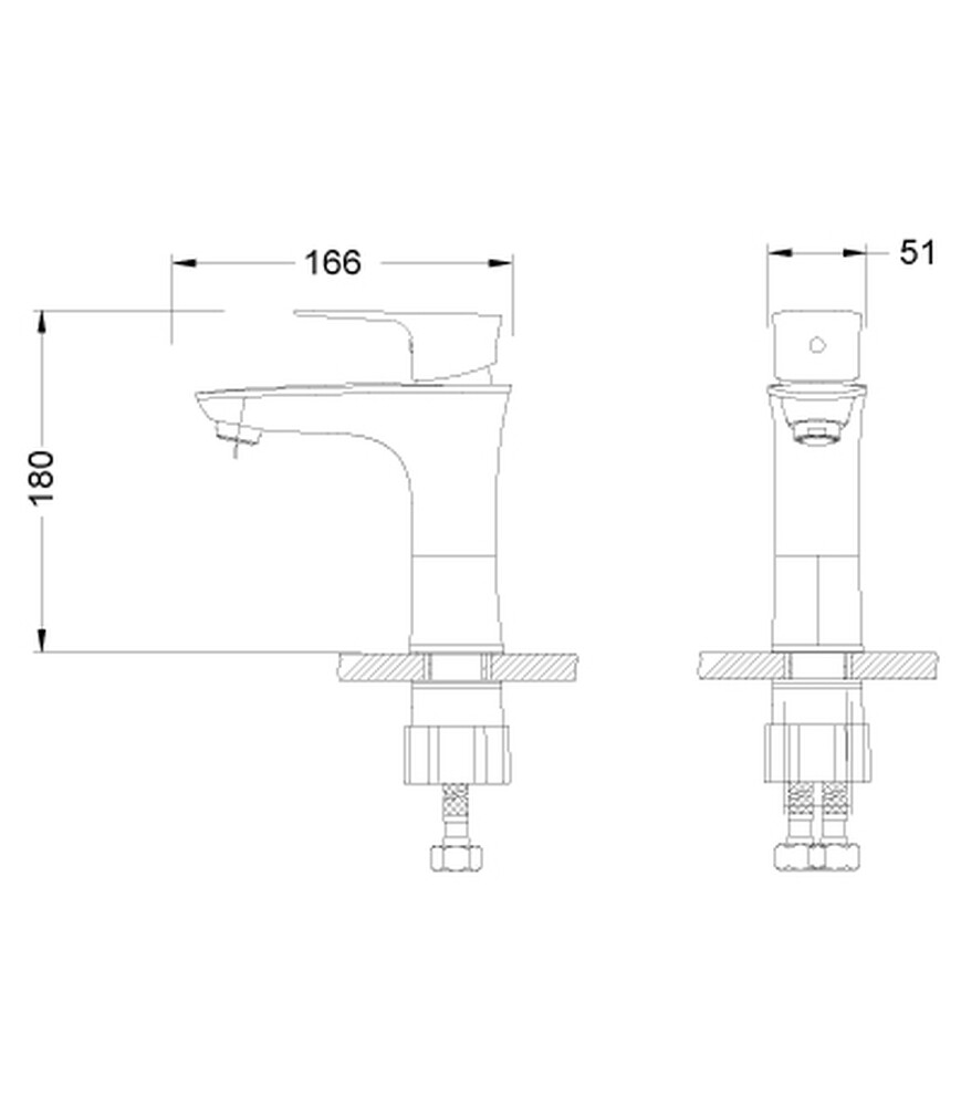 LM1106C plus Strike Смеситель для умывальника монолитный, хром LEMARK