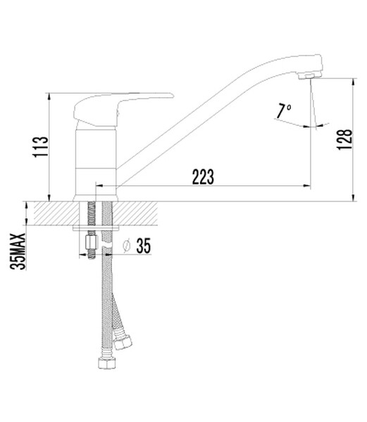 LM3304C Pramen Смеситель для кухни с поворотным изливом, хром LEMARK