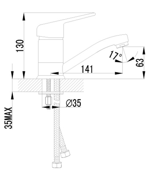 LM4107C Luna Смеситель для умывальника с поворотным изливом, хром LEMARK