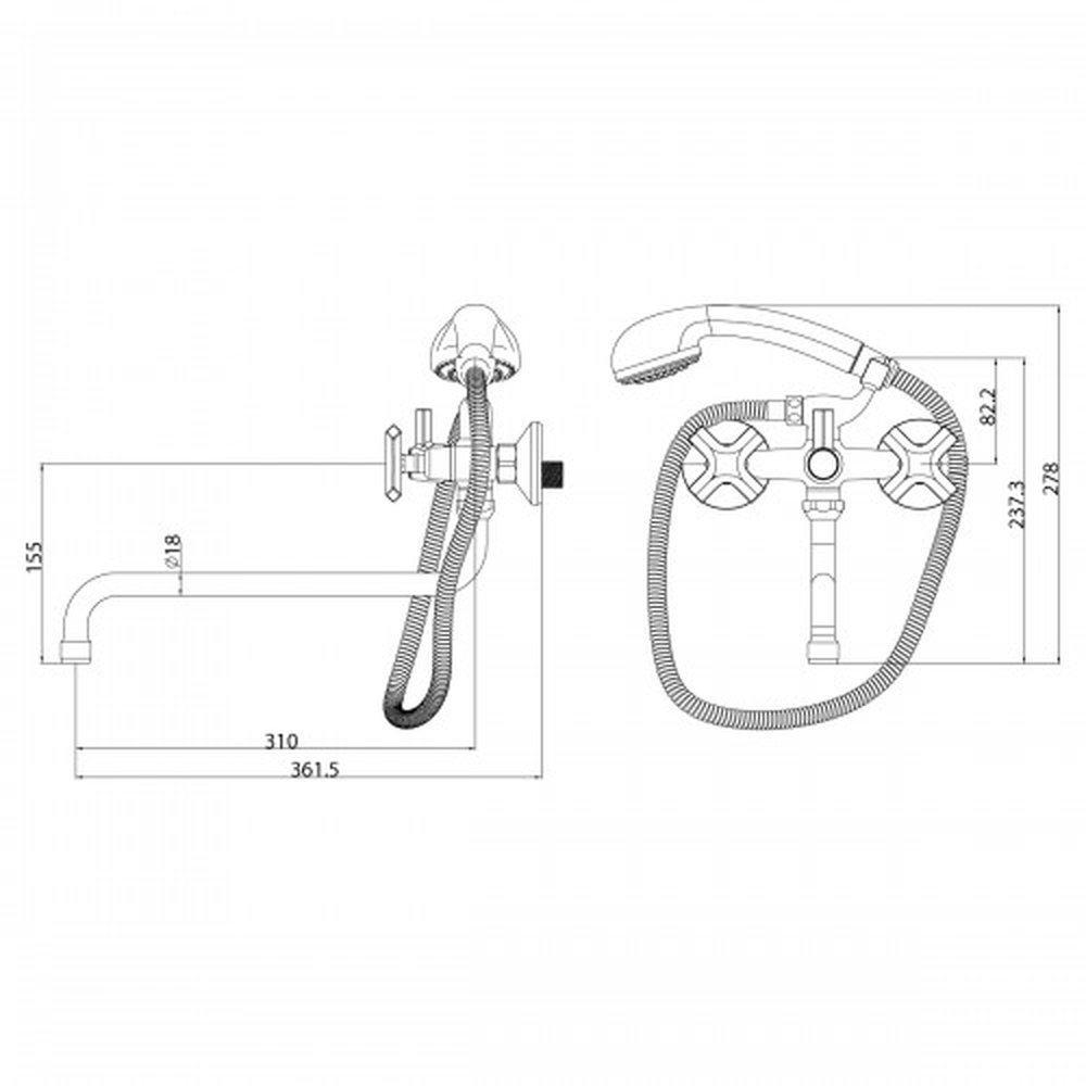 LM6051C Promotion Смеситель универсальный с круглым изливом 300мм, хром LEMARK