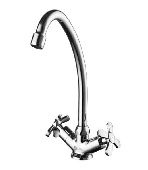 LM6544C Partner Смеситель для кухни двуручный, с поворотным изливом 290 мм, хром LEMARK