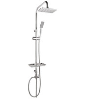 LM8804C Душ. гарнитур без смесителя верх. душ.лейка Троп.дождь 150х190мм, лейка 55х250мм, хром LEMARK