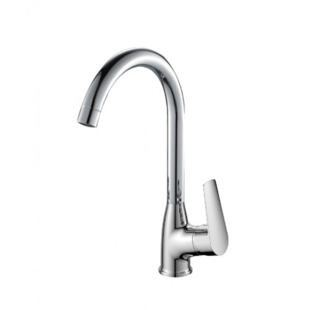 Смеситель Кухня шар d35 U-излив боковой, хром ROSSINKA S35-23