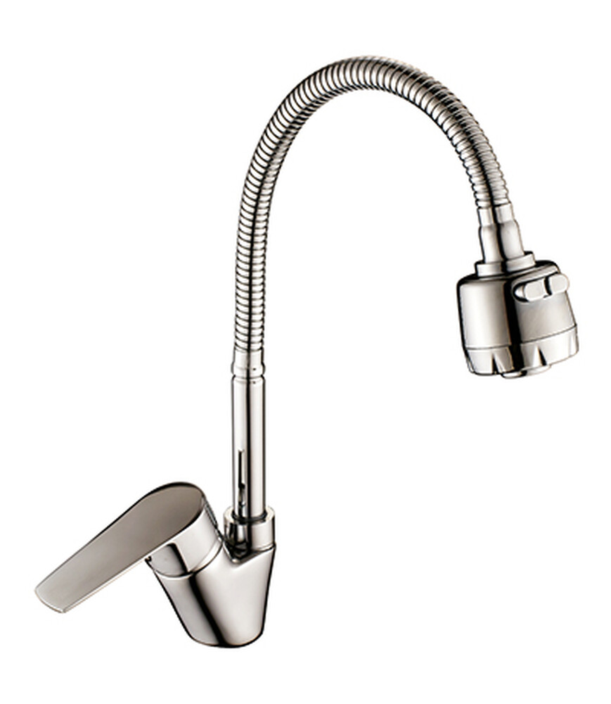 Смеситель Кухня шар d35 Гибкий гусак, хром ROSSINKA S35-26