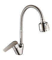 Смеситель Кухня шар d35 Гибкий гусак, хром ROSSINKA S35-26