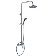 Смеситель Ванна шар d35 с душевой стойкой, ручной лейкой, хром ROSSINKA S35-45