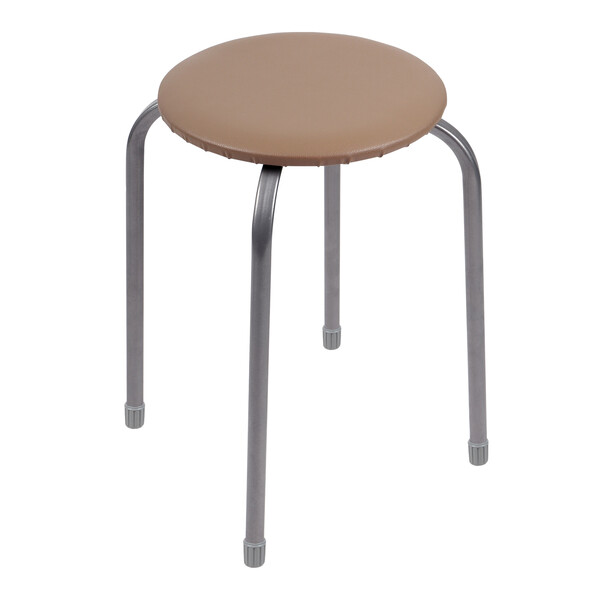 Табурет КРУГ винилискожа Бежевый ТБ1/Б NIKA