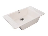 Мойка GRANFEST--QUARZ - 71 1 чаша+крыло 760*480 мм (БЕЛЫЙ)(без сифона)