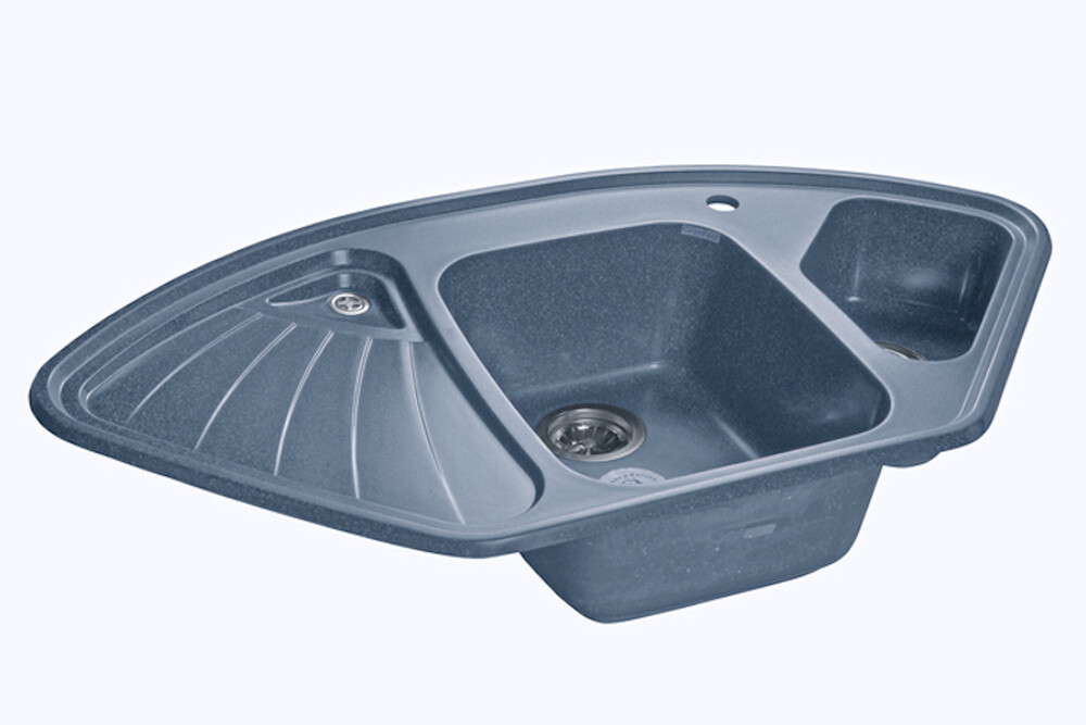 Мойка для кухни GranFest Композит CORNER 1040E 1,5 чаши, угловая 1039*560 мм (C-1040E графит)
