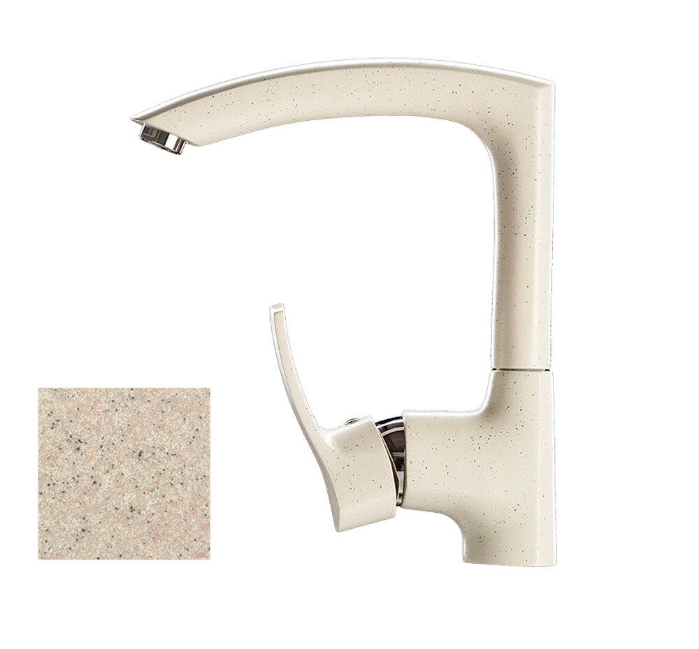 Смеситель Кухня GRANICOM 007 высокий излив (терра), 40 картридж