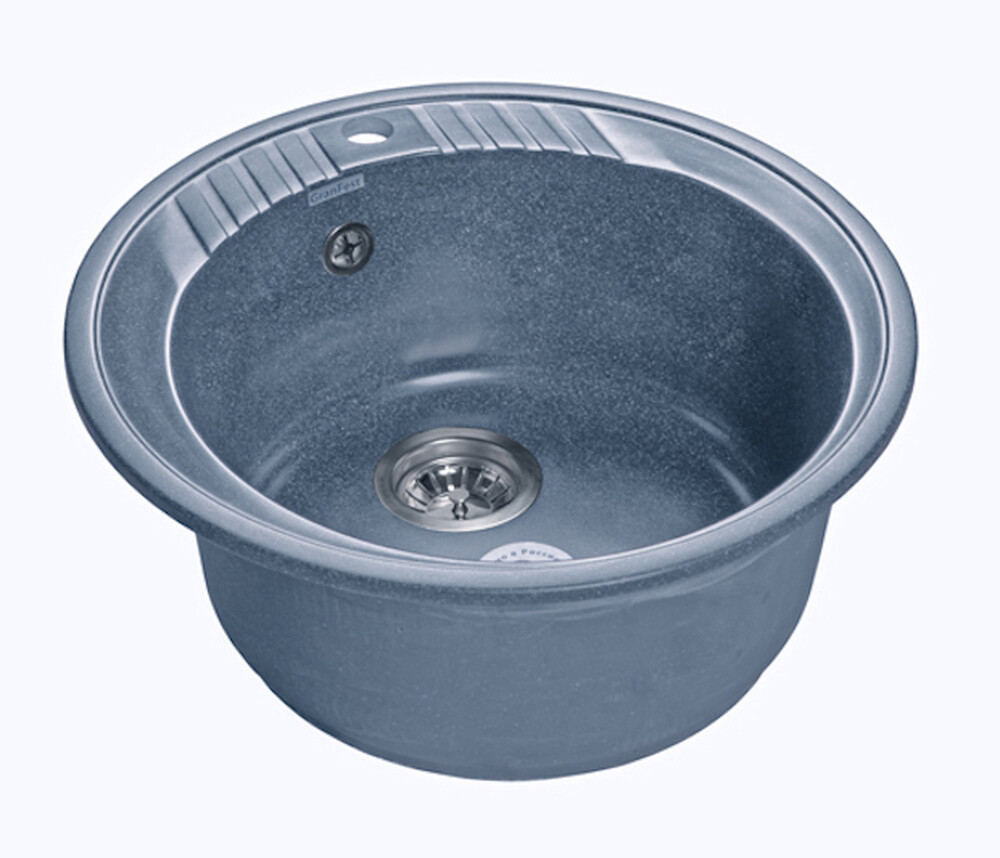 Мойка для кухни GranFest Композит RONDO 520 D =520 мм, круглая (R-520 графит)