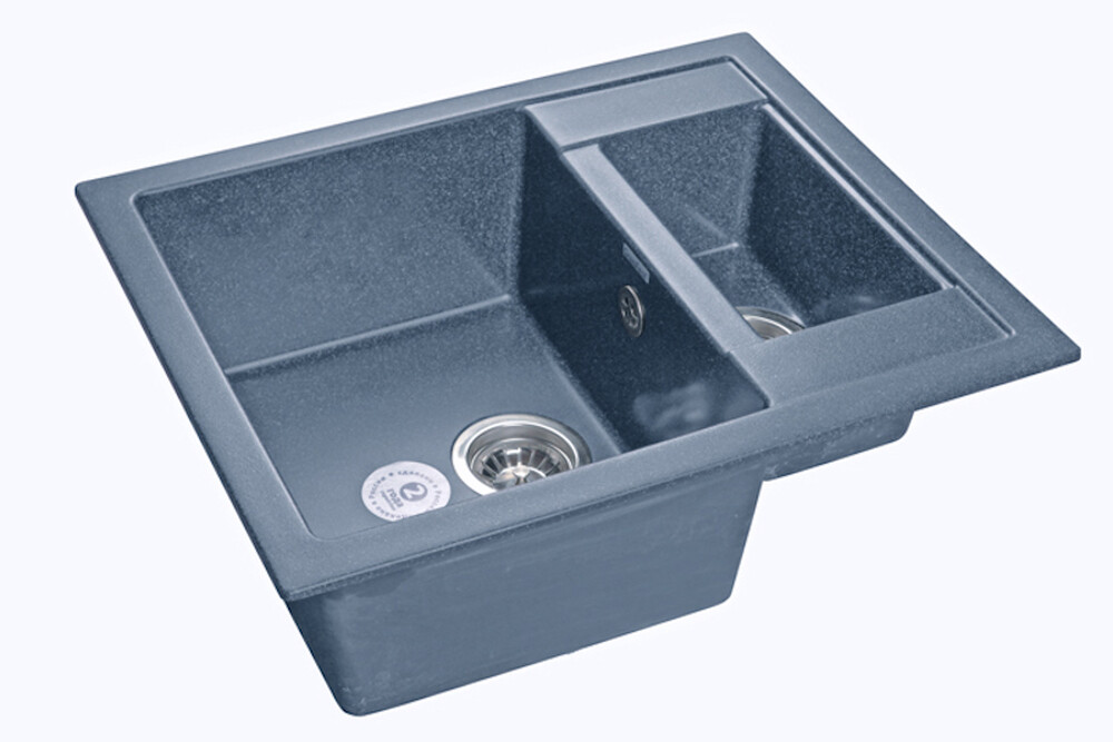 Мойка для кухни GranFest Композит QUADRO 610K 1,5 чаши 610*500 (Q-610K графит)