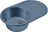 Мойка для кухни GranFest Композит RONDO 750L чаша + крыло 746*455 мм, овал (R-750L графит)