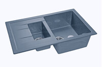 Мойка для кухни GranFest Композит QUADRO 775KL 1,5 чаши 765*495 мм (Q-775KL графит)