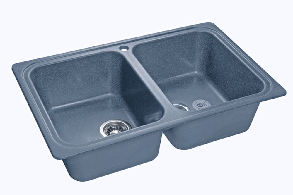 Мойка для кухни GranFest Композит STANDART 780K 2 чаши 780*510 мм (S-780K графит)