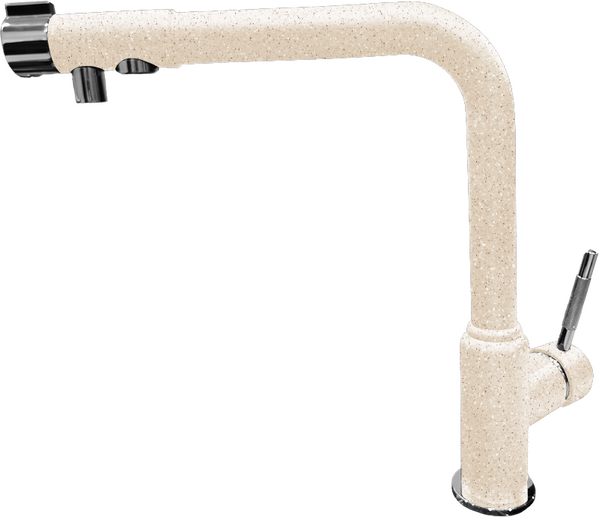 Смеситель Кухня GRANFEST  (7671) d=35 Г - образный с краном питьевой воды  (328 - бежевый)
