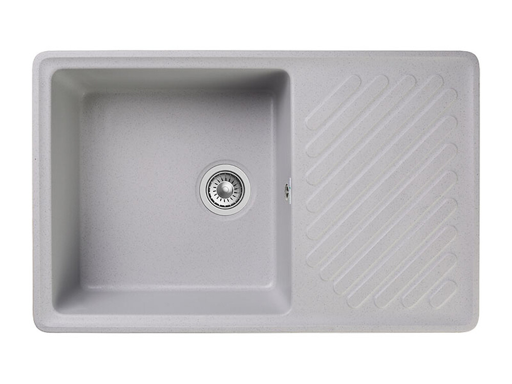 Мойка для кухни GranFest QUARZ GF-QUARZ 52 чаша+ крыло 760х480 без сифона (52 серый)