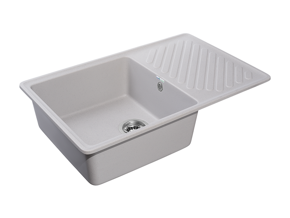 Мойка для кухни GranFest QUARZ GF-QUARZ 52 чаша+ крыло 760х480 без сифона (52 серый)