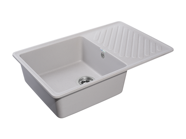 Мойка для кухни GranFest QUARZ GF-QUARZ 52 чаша+ крыло 760х480 без сифона (52 серый)