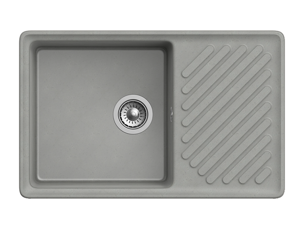 Мойка для кухни GranFest QUARZ GF-QUARZ 53 чаша + крыло 860х480 без сифона (53 серый)