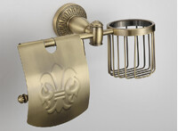 S-L05851C Держатель для туалетной бумаги и освежителя/Бронза SAVOL