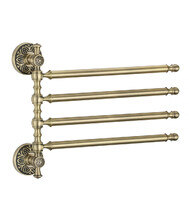 S-005804С Держатель для полотенец поворотный (4-ой)/Бронза SAVOL***