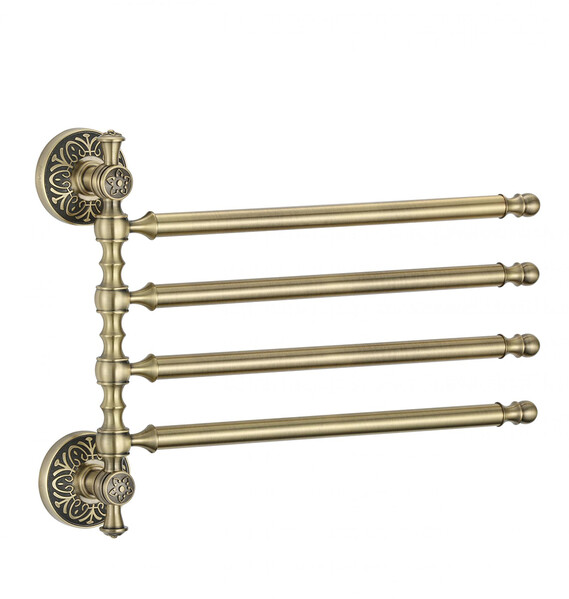 S-005804С Держатель для полотенец поворотный (4-ой)/Бронза SAVOL***