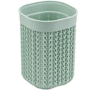 Стакан "Вязание" Фисташковый 8,5х8,5х12см ("М-пластика") (М 2237)
