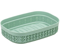 МЫЛЬНИЦА "Вязание" Фисташковый 9,5х13,5х3,5см ("М-пластика") (М 2238)