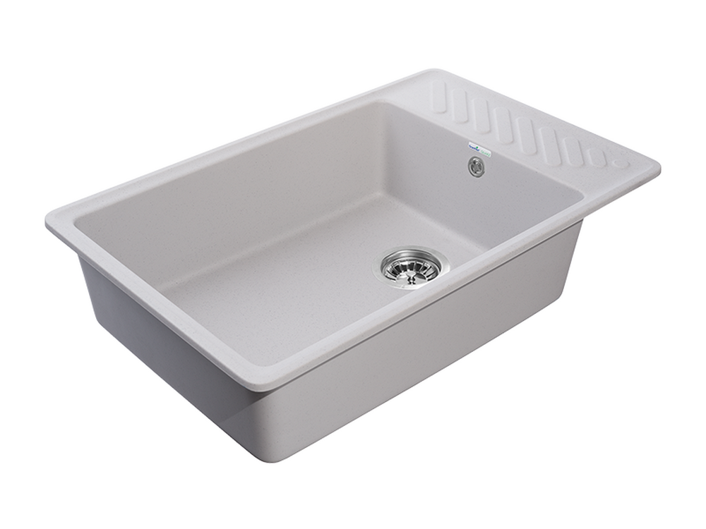 Мойка для кухни GranFest QUARZ GF-QUARZ 51 чаша+крыло 760х480 без сифона (51 серый)