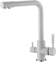 S-L1801W Смеситель Кухня SAVOL под фильтр питьевой воды шар. d=35, на гайке, Белый