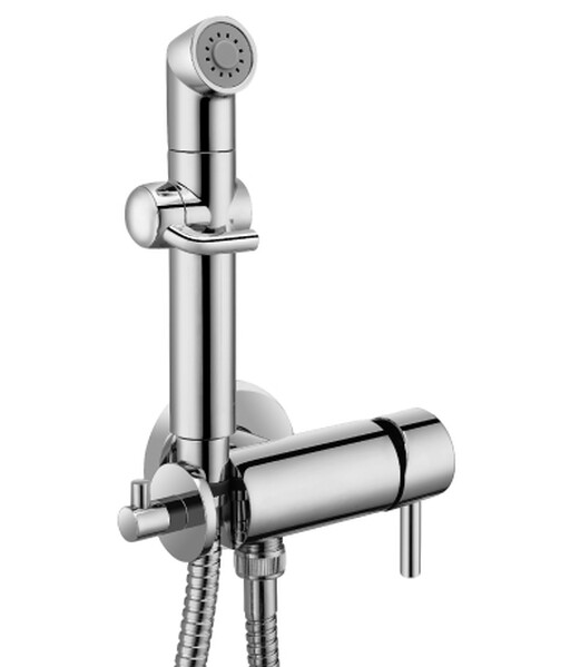 LM7166C Solo Смеситель с гигиеническим душем, встраиваемый, м/к 35мм, шланг 1,2м хром LEMARK