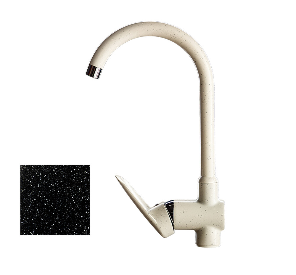 Смеситель Кухня GRANICOM 005 высокий излив (обсидиан), 35 картридж