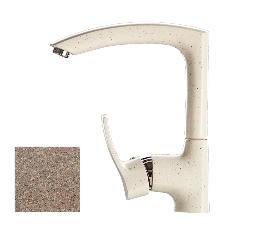 Смеситель Кухня GRANICOM 007 высокий излив (терракот), 40 картридж