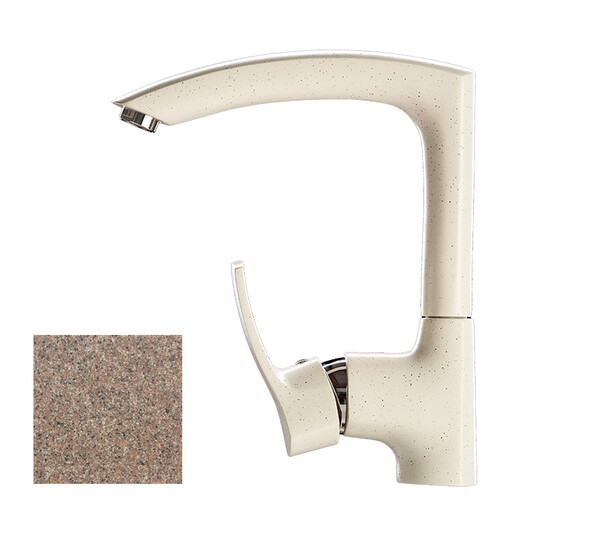 Смеситель Кухня GRANICOM 007 высокий излив (терракот), 40 картридж