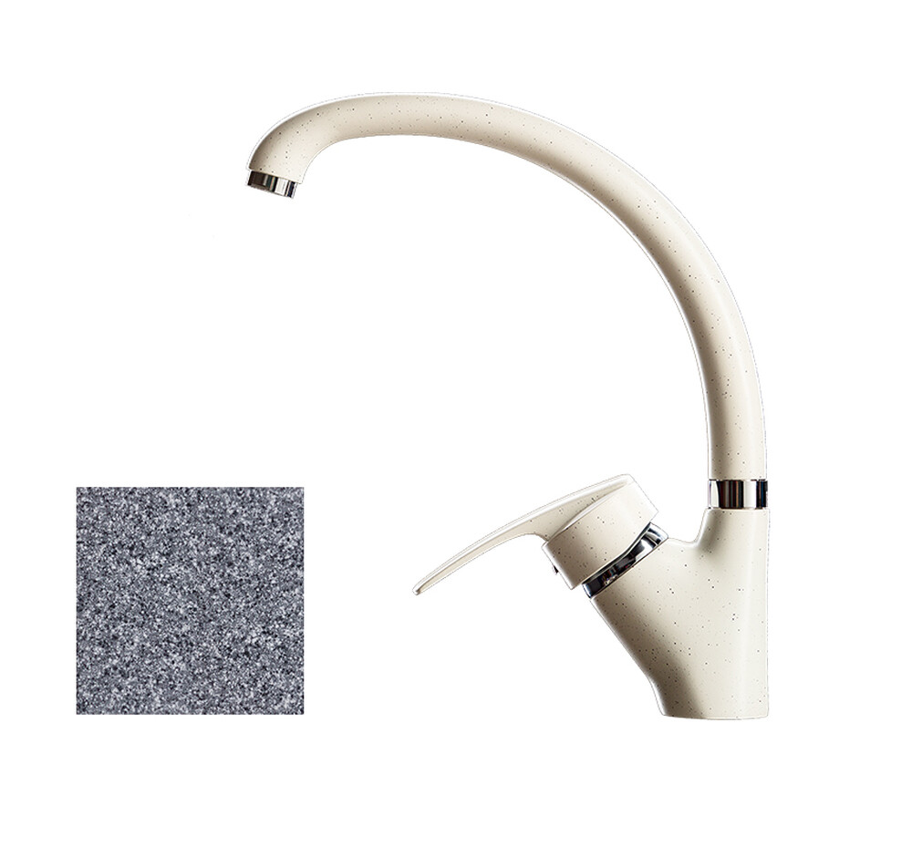 Смеситель Кухня GRANICOM 009 высокий излив (графит), 35 картридж