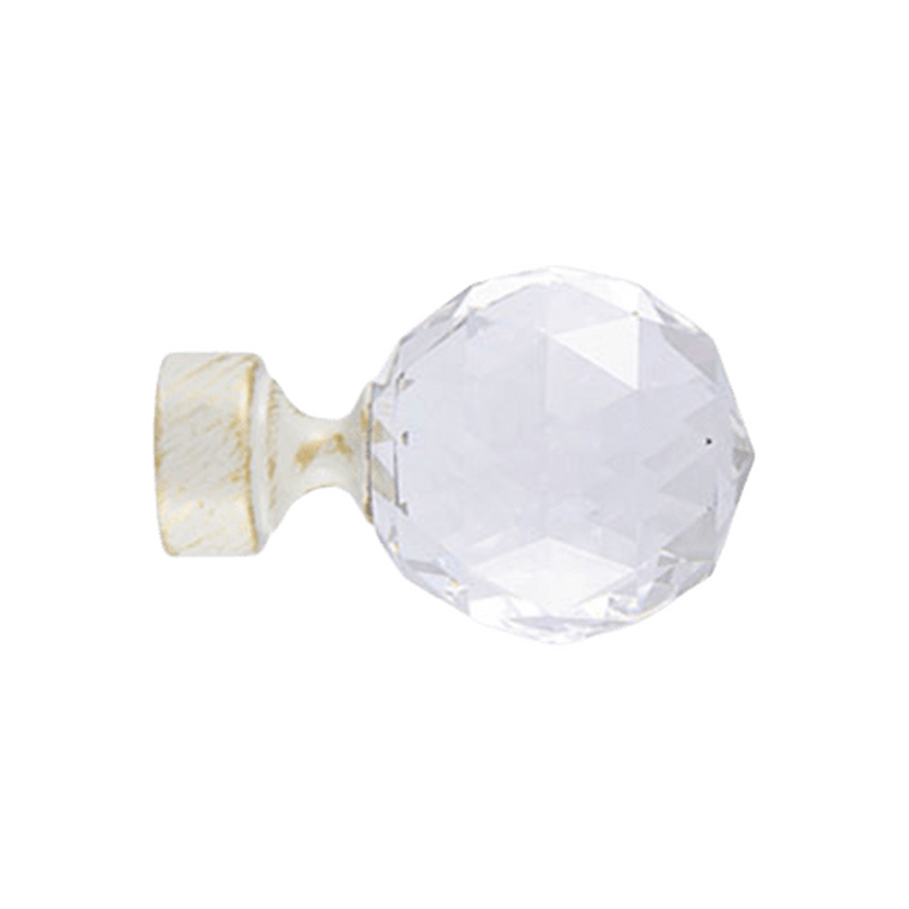 Наконечник Кристалл (набор 2 штуки) D25 белое золото (C602-25)