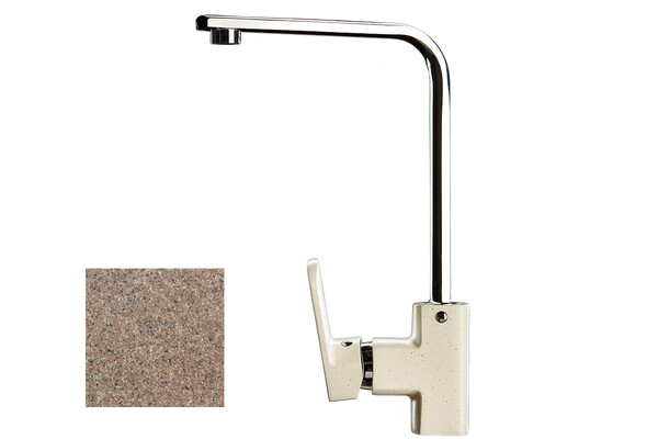 Смеситель Кухня GRANICOM 011 высокий Г-обр излив (терракот), 35 картридж