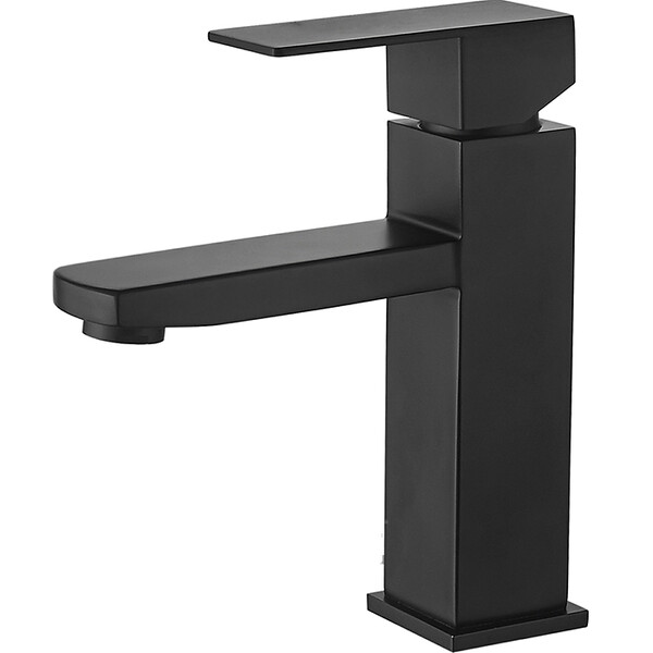 71033В Смеситель Тюльпан LEDEME d-35 НЕРЖАВЕЙКА на гайке (черный)