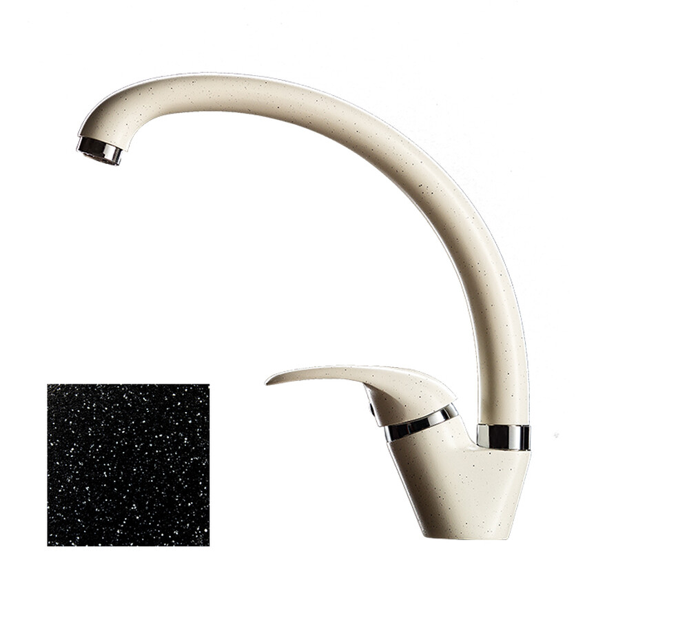 Смеситель Кухня GRANICOM 003 высокий излив (обсидиан), 35 картридж