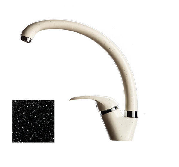 Смеситель Кухня GRANICOM 003 высокий излив (обсидиан), 35 картридж