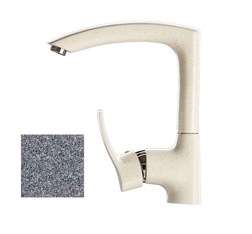 Смеситель Кухня GRANICOM 007 высокий излив (графит), 40 картридж