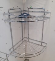 Полка угловая "Сектор" 2 яруса, плоский борт (XSQ-215)