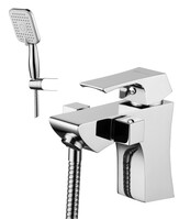 LM4515C Unit Смеситель на борт ванны монолитный излив, кер.дивертор, с аксесс-ми, хром LEMARK