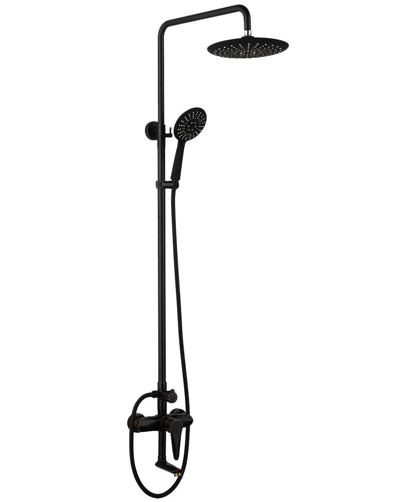 Душевая система ПСМ-301-8 STEEL НЕРЖ.СТАЛЬ AISI-304 тип См-ВДшОРНТрА Черный-бронза